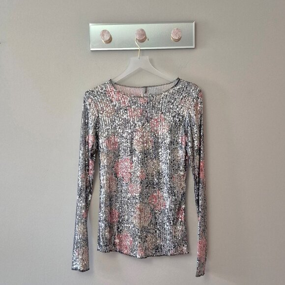 NWOT Free People multicolour floral sequin top, S - Picture 15 of 16
